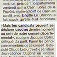 Ouest France du 10/01/2008