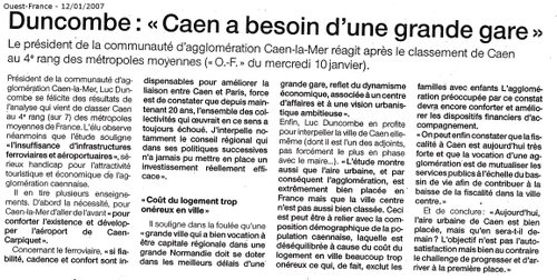 Luc Duncombe : Caen a besoin d'une grande gare!